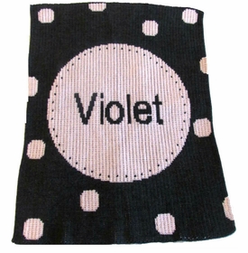 Personalized Perforated Circle & Polka Dots Blanket