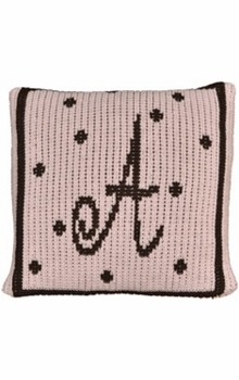 Personalized Pillow with Polka Dots and Border