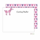 personalized - pink poodle flat notes