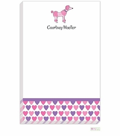 Personalized - Pink Poodle Notepad
