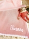 personalized plain knit tipped baby blanket