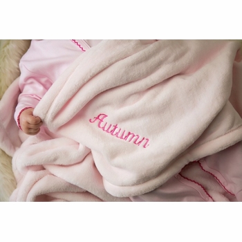 personalized plush micro fleece baby blanket