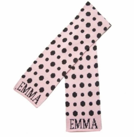 personalized polka dot scarf