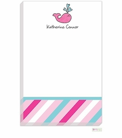 Personalized - Preppy Whale Notepad