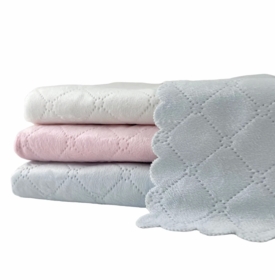 Personalized Quilted Plush Baby Blanket