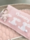 personalized rabbit baby blanket