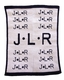 personalized baby initials blanket