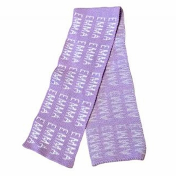 personalized repeating name scarf