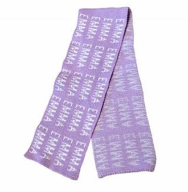 personalized repeating name scarf
