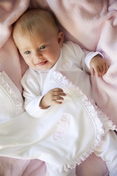 Personalized Ruffled Edge Blanket