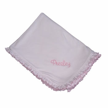 Personalized Ruffled Edge Blanket