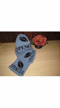 personalized scarf with name and football