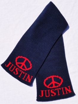 personalized scarf with name and peace