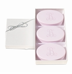 Personalized Signature Spa Soaps, Lavender Trio