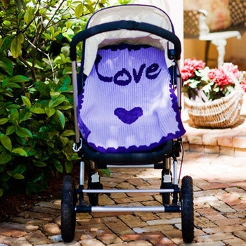 Personalized Single Heart & Scalloped Edge Blanket