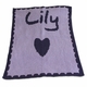 Personalized Single Heart & Scalloped Edge Blanket
