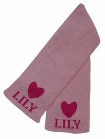 personalized single heart scarf