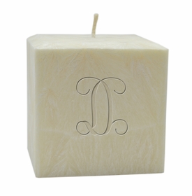 Personalized Single Initial Candle - 4" Palm Wax