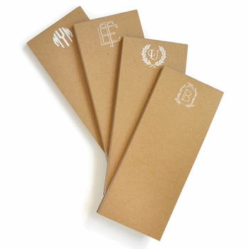 Personalized Skinny Kraft Note Pad