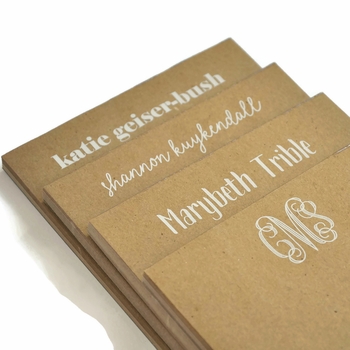 Personalized Skinny Kraft Note Pad