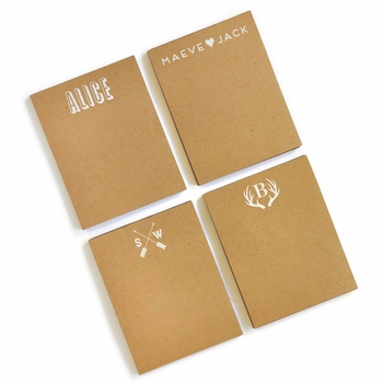 Personalized Small Kraft Note Pad
