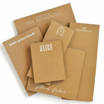 Personalized Small Kraft Note Pad