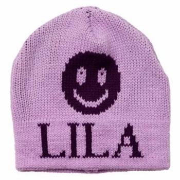 personalized smiley face hat with earflaps