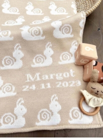 Personalized Snail Baby Blanket
