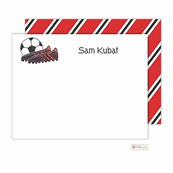 Personalized - Soccer Stud Flat Notes