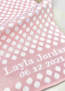 personalized spot baby blanket