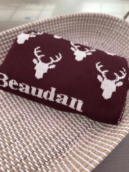 personalized stag baby blanket