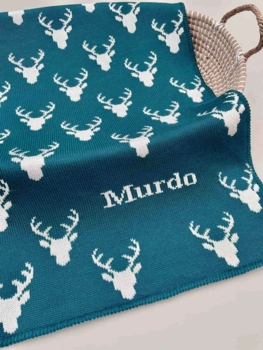 personalized stag baby blanket
