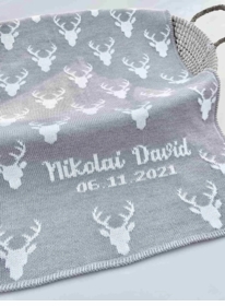 Personalized Stag Baby Blanket