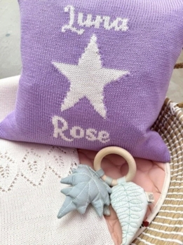 personalized star baby pillow