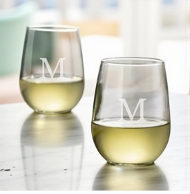 personalized stemless hostess gift wine glasses