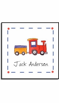 personalized stickers - choo choo