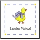 Personalized Stickers - Ducklings in Blue