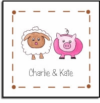 Personalized Stickers - Farm Friends