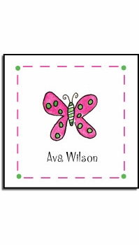 personalized stickers   flutter butterfly