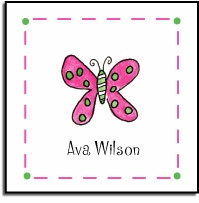 Personalized Stickers - Flutter Butterfly