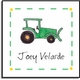 Personalized Stickers - Green Tractor