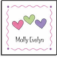 Personalized Stickers - Hearts Are Wild