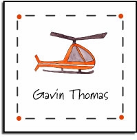 Personalized Stickers - Helicopter