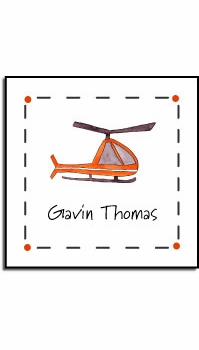 personalized stickers - helicopter