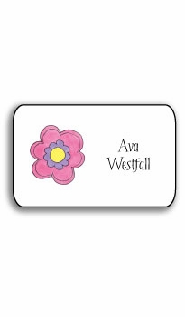 personalized stickers   pink daisy