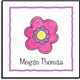 personalized stickers   pink daisy