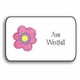 personalized stickers   pink daisy