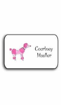 Personalized Stickers - Pink Poodle