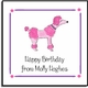Personalized Stickers - Pink Poodle