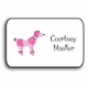 Personalized Stickers - Pink Poodle